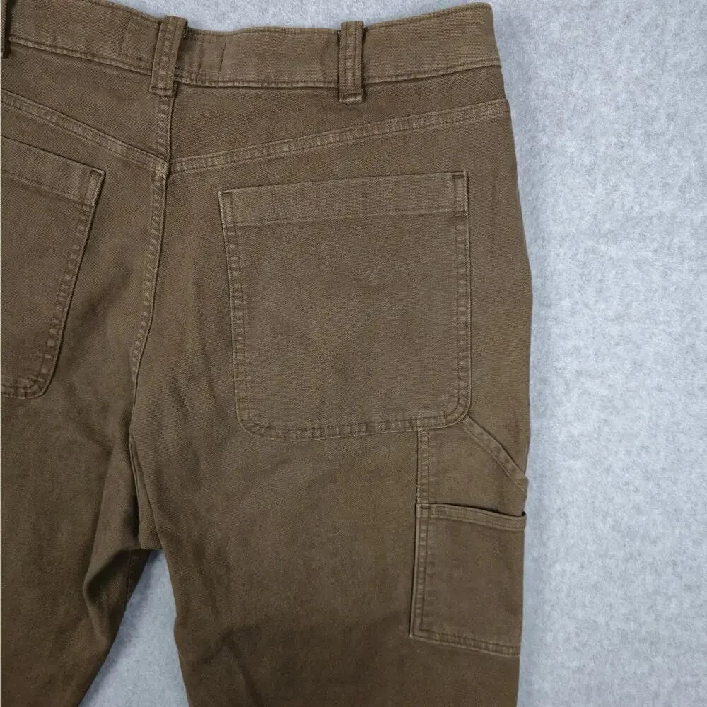 Abercrombie & Fitch Mens 32x28 Brown Canvas Loose Workwear Pants